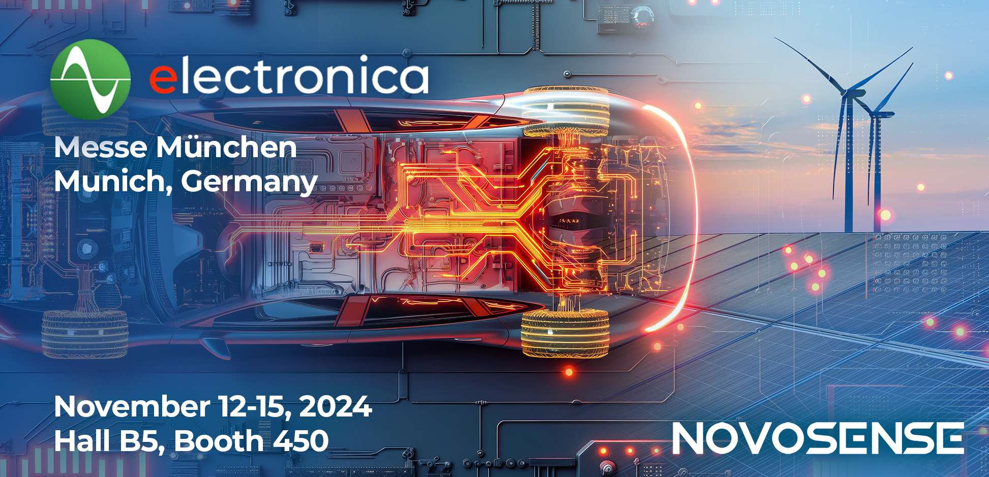 NOVOSENSEは、インテリジェントカー、電動化、産業制御に関する最新の研究開発成果をelectronica 2024に発表